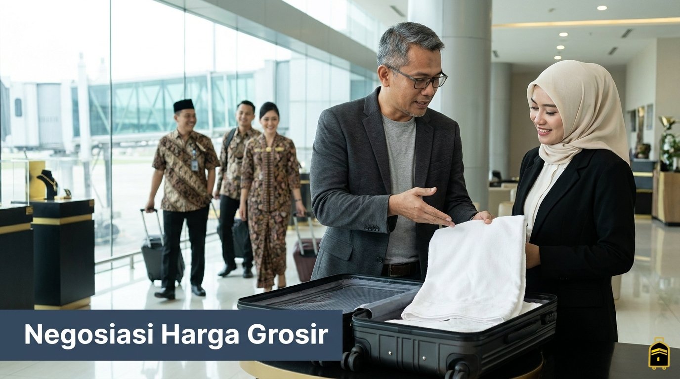 strategi negosiasi harga grosir perlengkapan umroh langsung pabrik