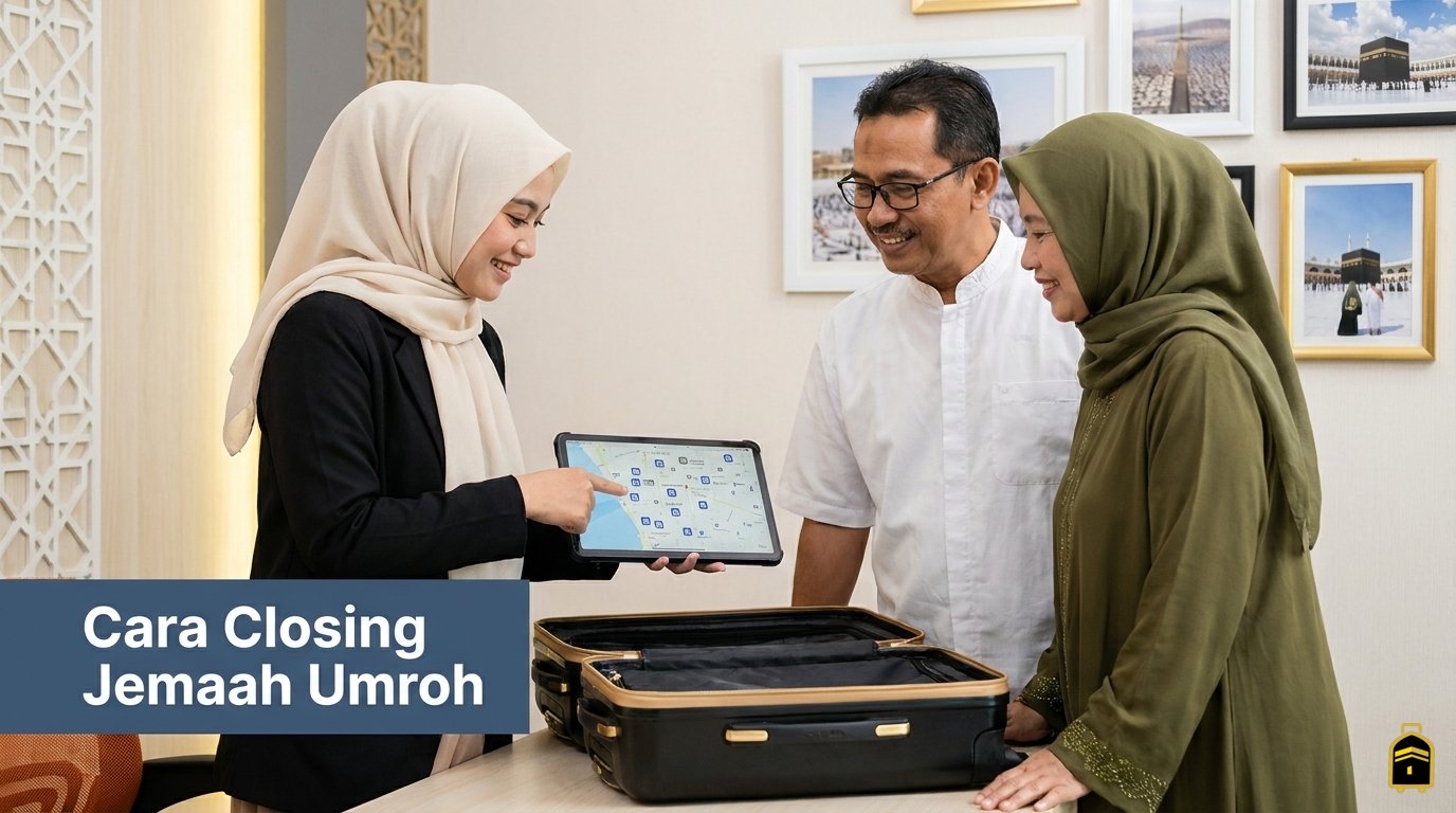 cara closing jemaah umroh lewat konsultasi paket dan koper