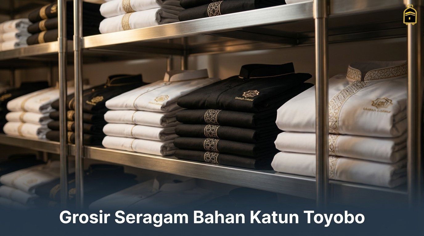 Grosir seragam umroh bahan katun toyobo