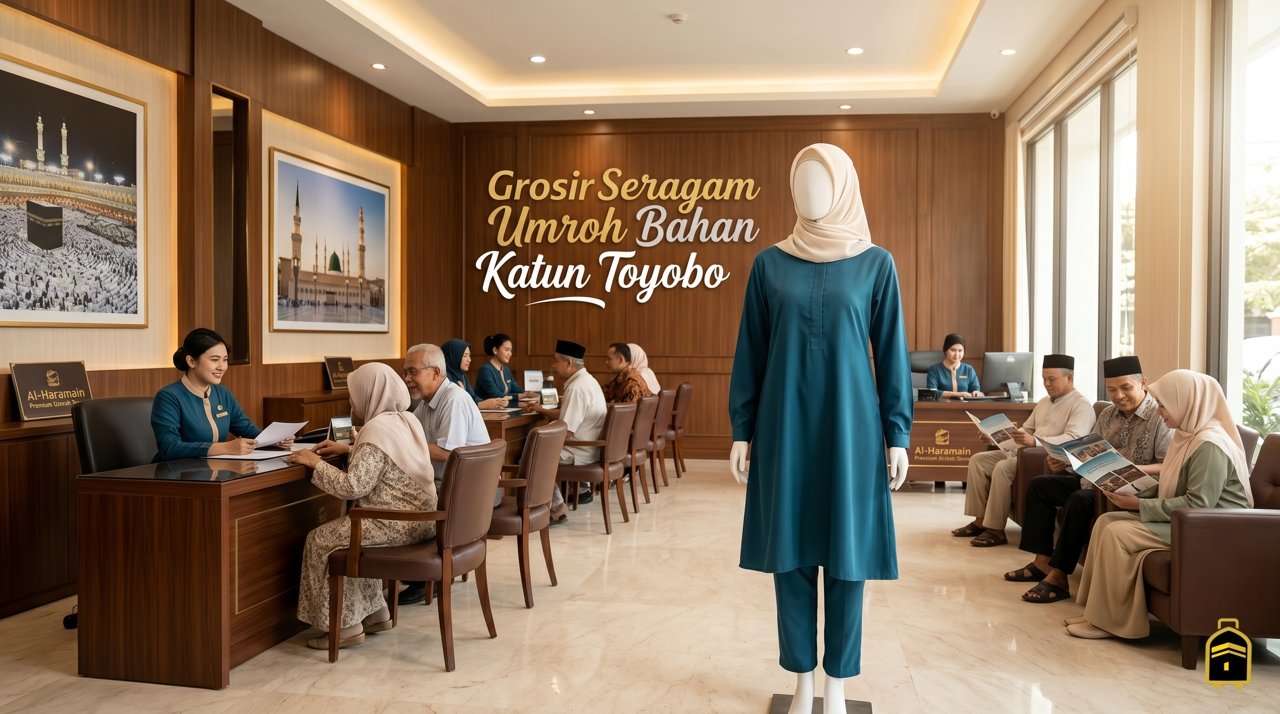 Grosir seragam umroh bahan katun toyobo