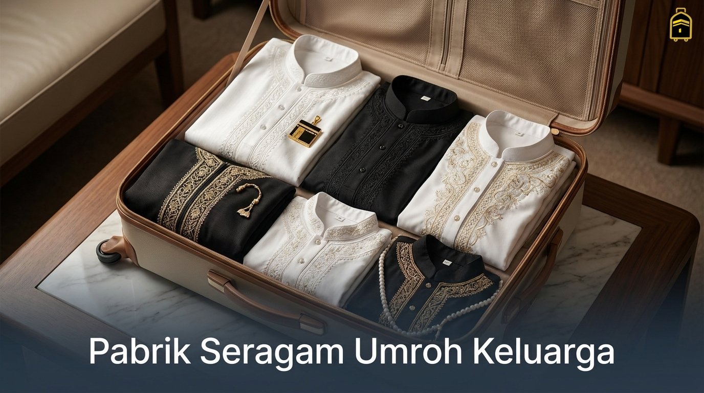 Pabrik seragam umroh keluarga custom travel