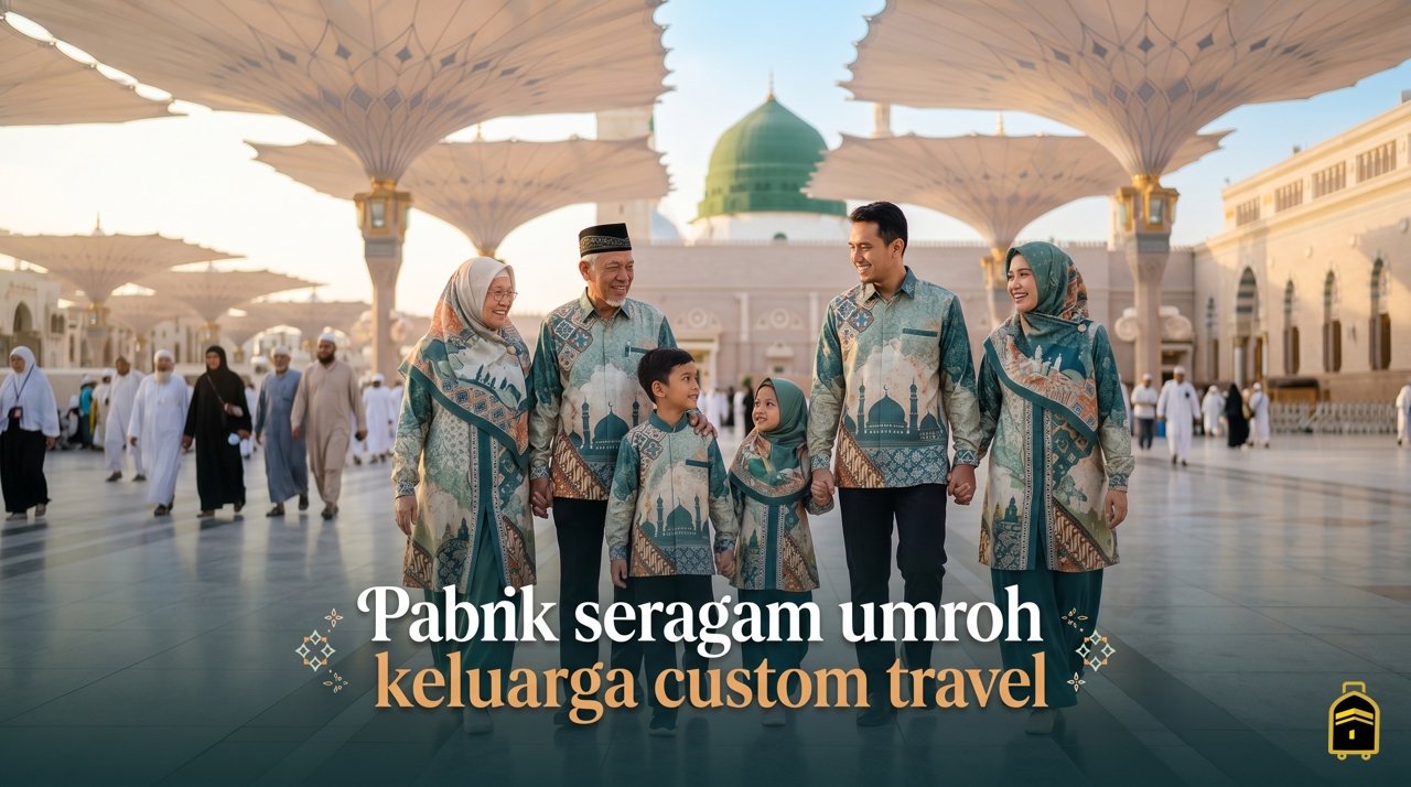 Pabrik seragam umroh keluarga custom travel