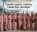Supplier gamis printing wanita haji premium