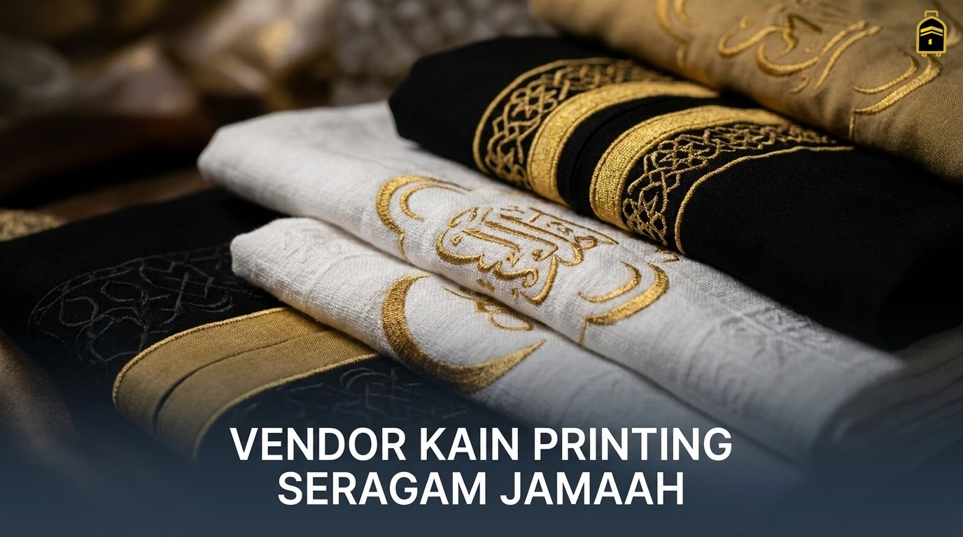 Vendor kain printing seragam jamaah custom
