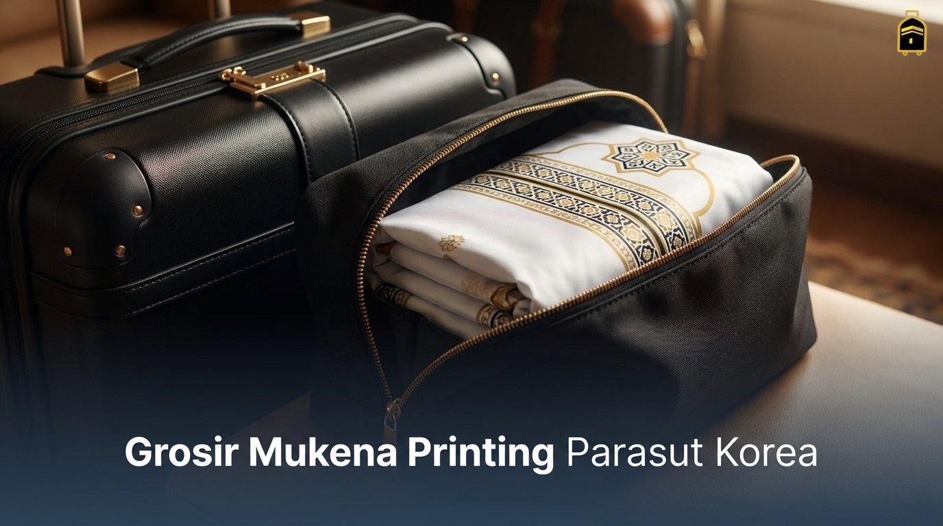 Grosir mukena printing parasut korea umroh