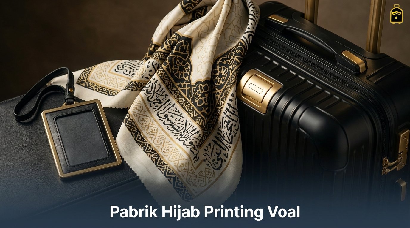 Pabrik hijab printing voal custom travel