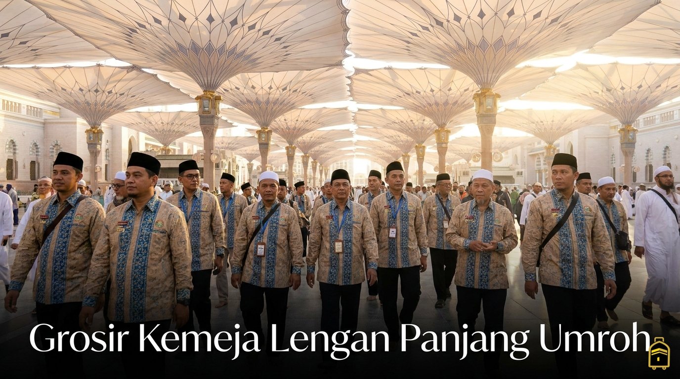 Supplier kemeja printing lengan panjang umroh