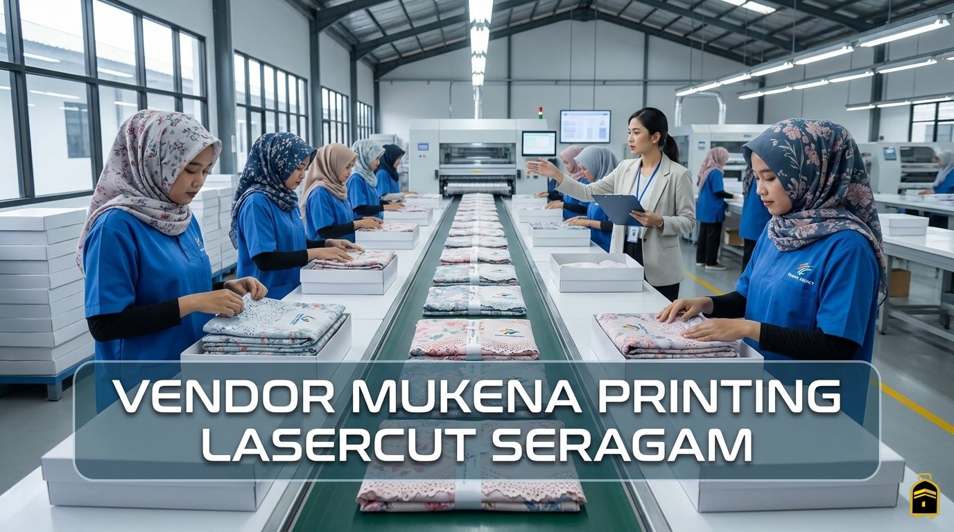 Vendor mukena printing lasercut seragam