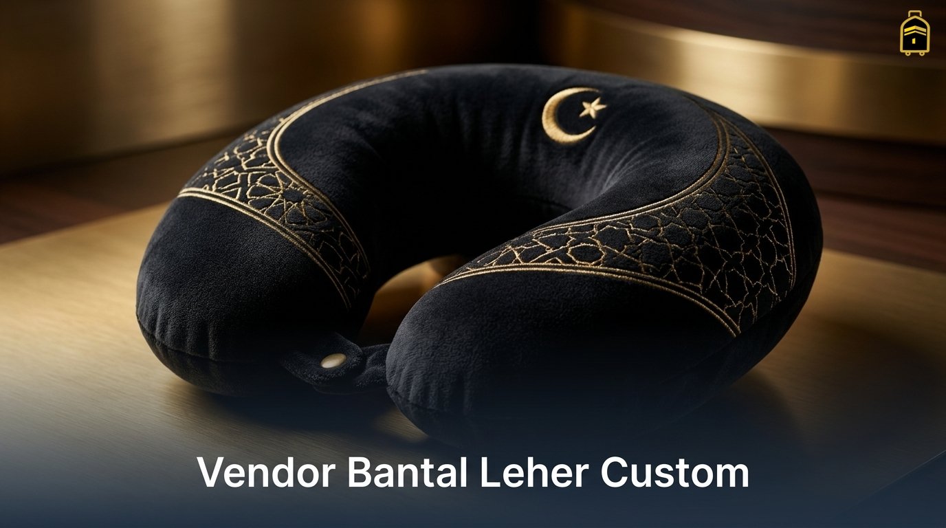 vendor bantal leher custom travel umroh